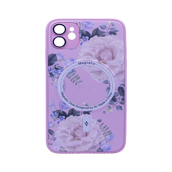 Flower Design Magnetic Case for Apple iPhone 11 Pink Flower Design Magnetic Case for Apple iPhone 11 Pink